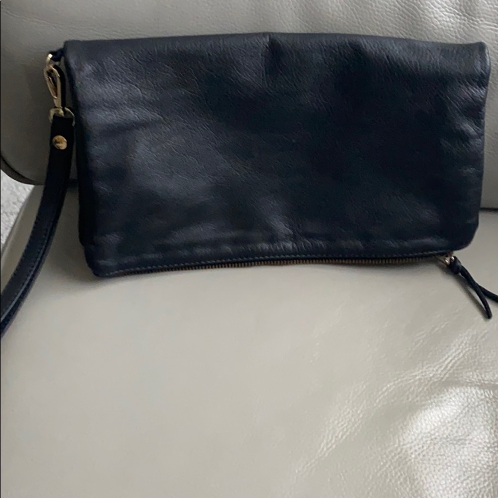 Leather clutch wristlet
